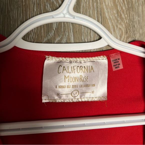 ❤️California Moonrise Bohemian Red Embroidered Size Small Kimono - Picture 6 of 8